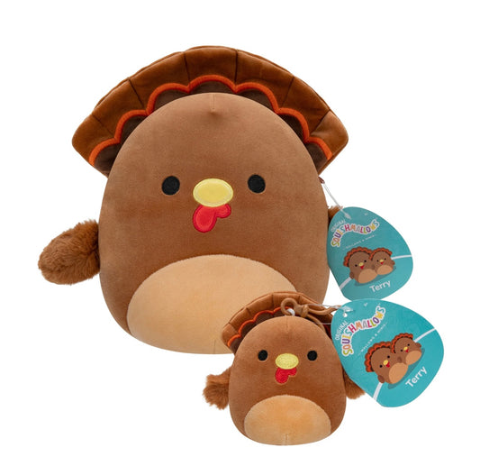 Squishmallows - Terry the Turkey Bundle (3.5” Clip + 8”)