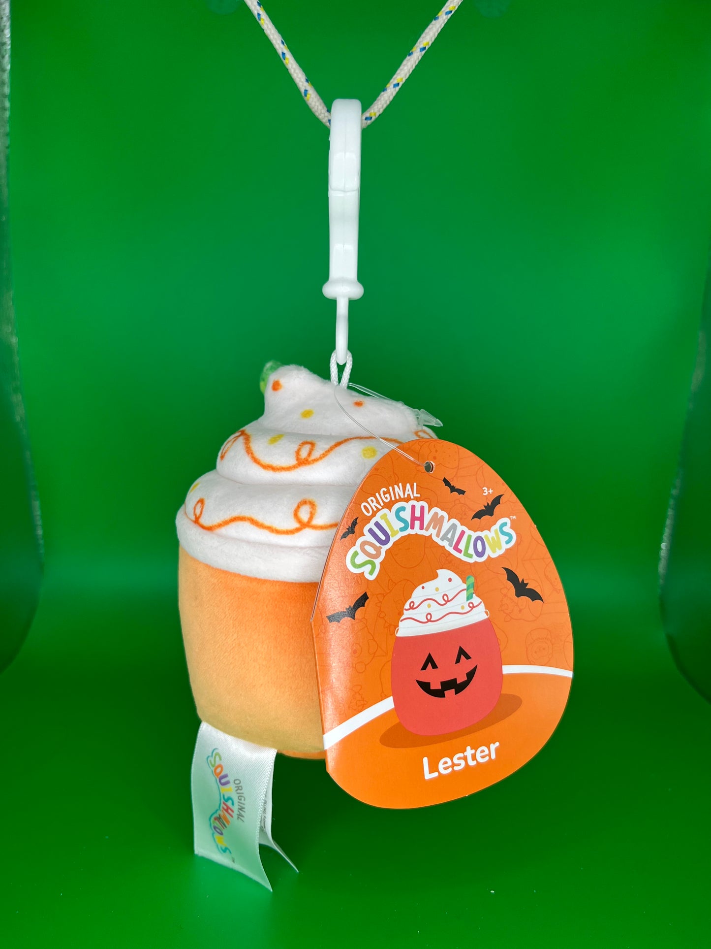 Squishmallows - Lester the Pumpkin Spice Latte - 3.5" Clip